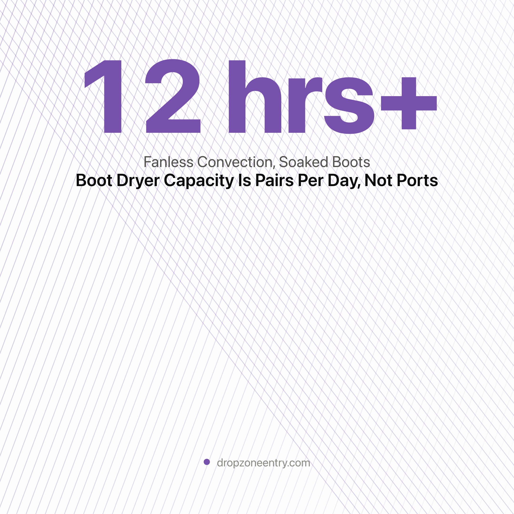 Boot Dryer Capacity Is Pairs Per Day, Not Ports