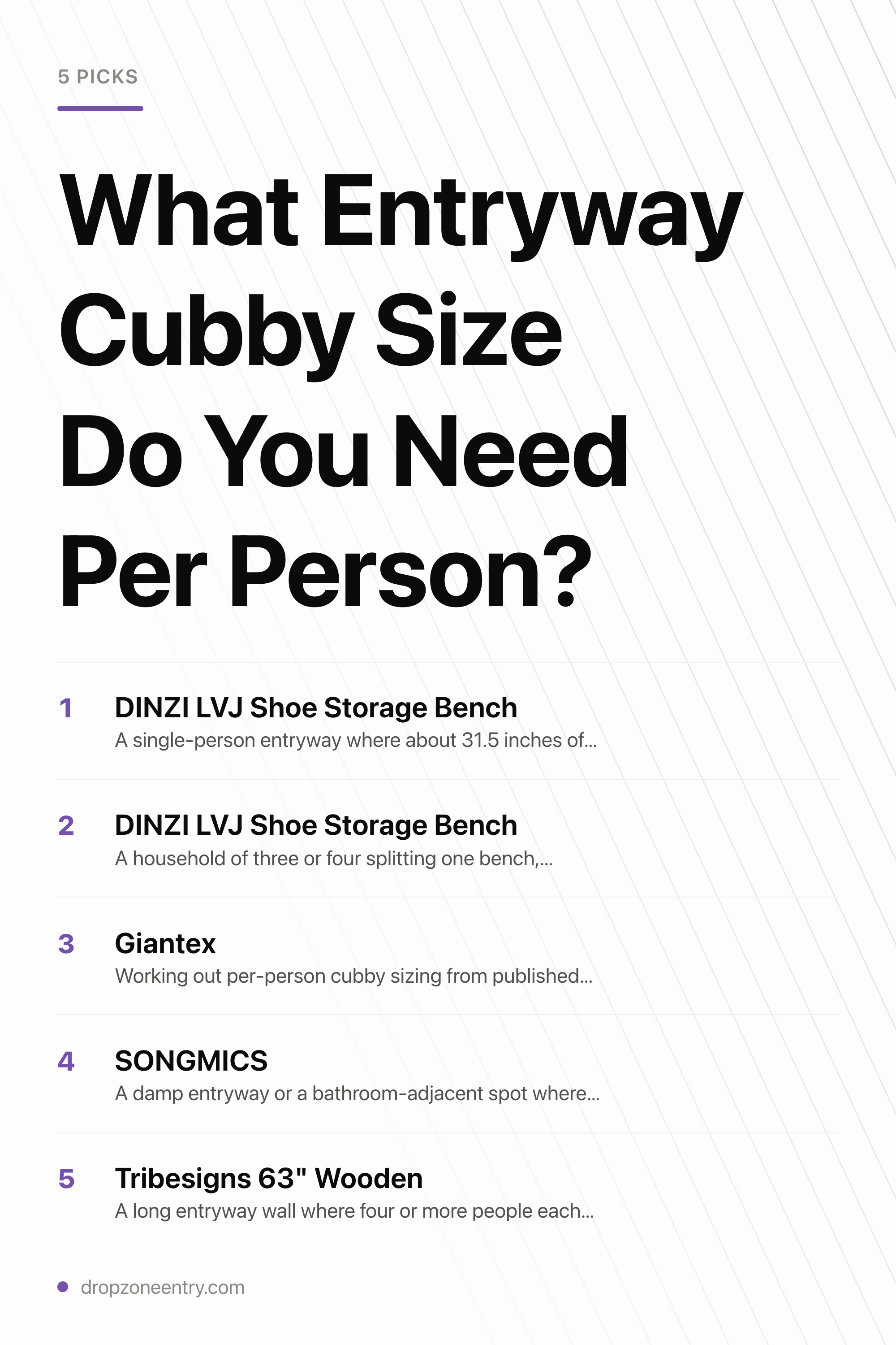 What Entryway Cubby Size Do You Need Per Person? — the picks, as a saveable list