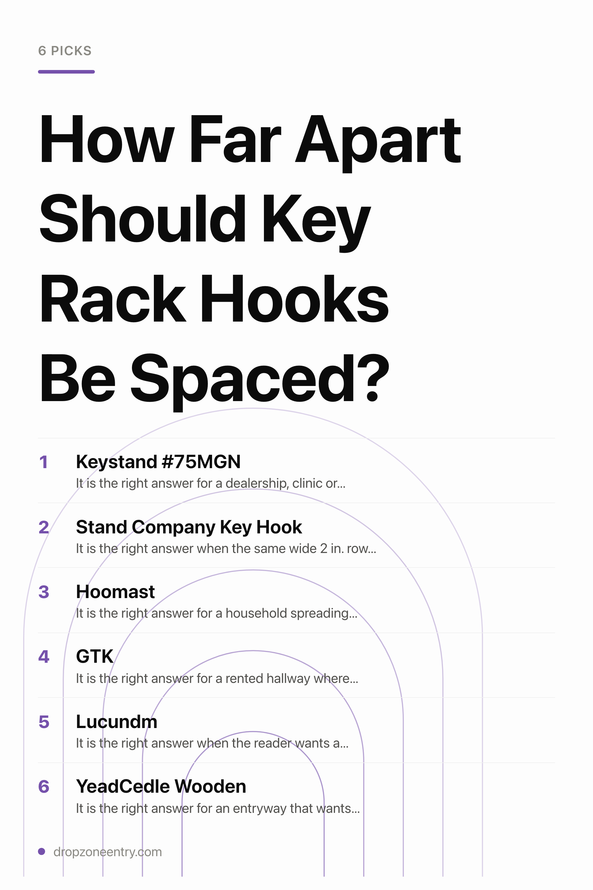 How Far Apart Should Key Rack Hooks Be Spaced? — the picks, as a saveable list